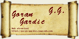 Goran Gardić vizit kartica